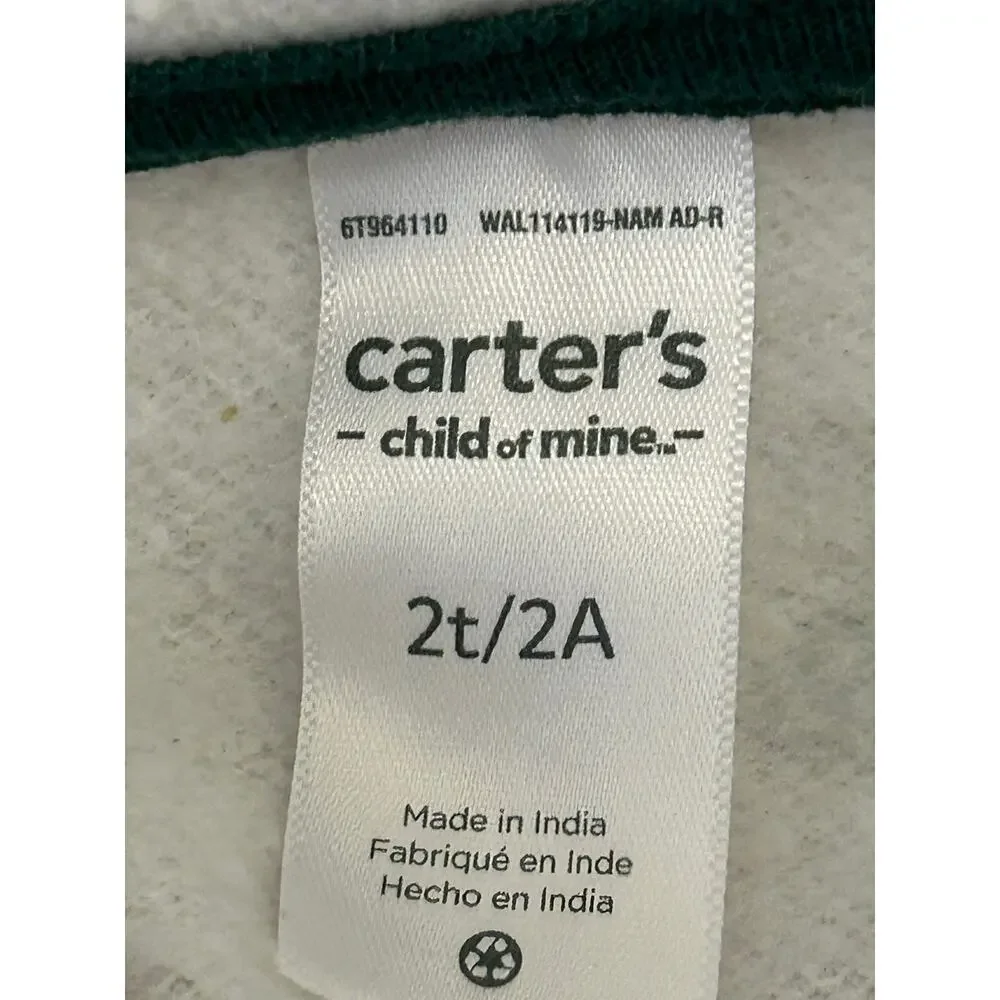Carters 2 piece Christmas festive dinosaur print size 2T